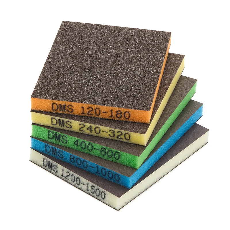 Spons Pengamplasan Dua Sisi Berwarna-warni